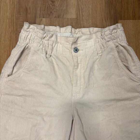 American Eagle Barrel Corduroy Jeans Size 6 White | High Waist Soft Corduroy - Picture 2 of 6